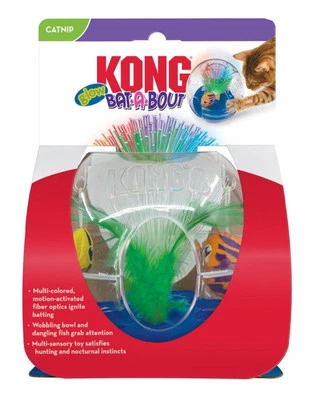 KONG Bat-A-Bout Glow Fiber Optic Aquarium Catnip Cat Toy 6" Batteries Incl. NEW - Image 1 of 4