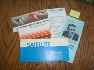 1972 Plymouth Satellite Operator's Manual Package - Glove Box - D - Picture 1 of 1