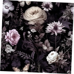 Dark Floral Peel and Stick Wallpaper Vintage Contact Paper 15.7inch x - Picture 1 of 7