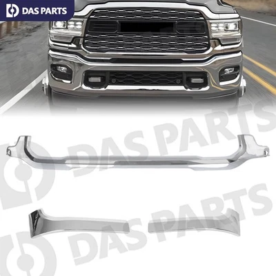 For RAM 2500 3500 2019-2024 Front Lower Grille Trim Headlight Molding Chrome New Foto 1 de 4
