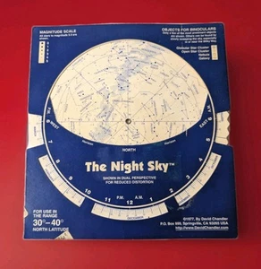 Carta Astronomia Il Cielo Notturno Emisfero Nord Stella Ruota David Chandler 2010 - Foto 1 di 2