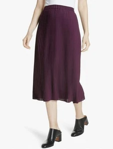 Eileen Fisher Womens Knife Pleat Midi Skirt , Purple Size 14. - Picture 1 of 9