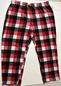 Club Room Men's Buffalo Check Flannel Lounge Pants in Red Multi-2XL - Picture 1 of 6