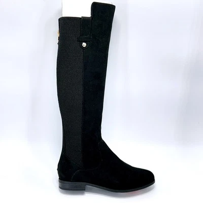 Botas de montar Anne Klein talla 6 negras de gamuza/elásticas hasta la rodilla NUEVAS Audrey iFlex Foto 1 de 4
