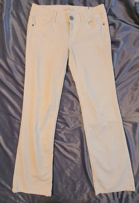 PANTALONES ACAMPANADOS ANN TAYLOR LINDSAY BLANCOS CURDUROY ALGODÓN TALLA 0 REGULAR NUEVOS CON ETIQUETAS Foto 1 de 4