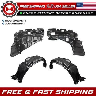 Nuevo juego de revestimiento de guardabarros delantero y cubierta inferior del motor con clips para 2004-2006 Scion xB Foto 1 de 4