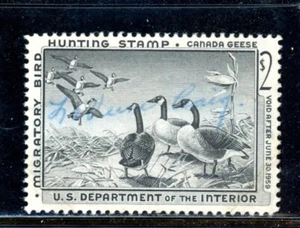 US Scott # RW25 - Used - Signed - Nice Centering - CV=$12.50 (20-C253) - Picture 1 of 2