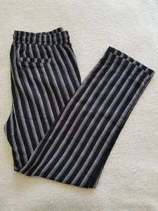 Kut From the Kloth Black Striped Beach Pants Drawstring Lightweight Casual Sz XS - Picture 1 of 13