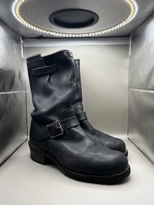 Vintage Chippewa Engineering Stiefel Biker robuster Stil schwarz Größe 8 - Bild 1 von 13