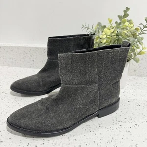 theyskens theory Grey Flat Ankle Booties 38.5 - Picture 1 of 6