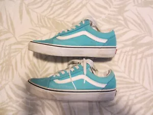 Zapatillas con cordones Vans Old Skool turquesa y blanco para mujer talla 7 - Imagen 1 de 8