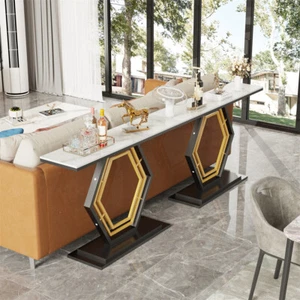 Light Luxury Marble Console Entrance Table Modern Hallway Table Originality Legs - Picture 1 of 18