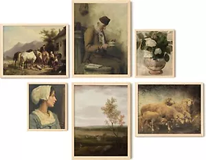 Antique Vintage Wall Art - 12x16 French Country Wall Decor, Neutral Farmhouse... - Picture 1 of 2