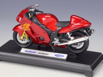 Литые модели игрушечных мотоциклов 1:18 WELLY SUZUKI Hayabusa GSX-1300 R - Изображение 1 из 4