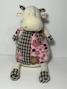 Wilberry Friends Cow Plush Cuddly Baby Toy Corduroy Pink Cream Brown WORN TAG - Picture 1 of 11