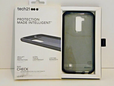 Tech21 Evo Check Ultra Thin Case for LG K10 Smokey Black - Image 1 of 3
