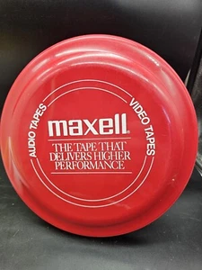Maxell Audio & Video Tapes Frisbee Promo Red - Picture 1 of 3