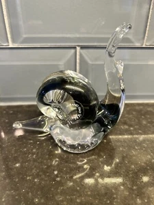 Murano Glass Snail Mid Century Modern Smoked Art Glass V. Nason Italy w/Sticker - Picture 1 of 5