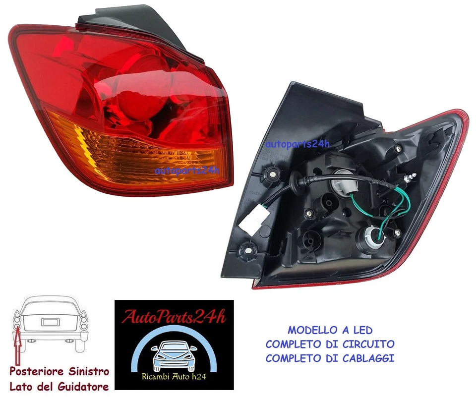 Fanale Posteriore Sx LED Per Mitsubishi ASX 10-16 Faro Fanalino Gruppo Ottico - Imagen 1 de 1