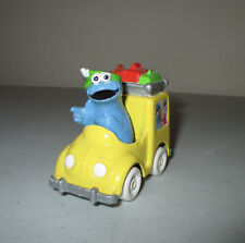 Playskool Muppets 1983 Sesame Street - Cookie Monster Driving Taxi Cab Toy Car