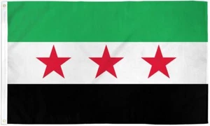 "SYRIAN REPUBLIC" flag 2x3 ft polyester banner sign Syria Middle East - Picture 1 of 8