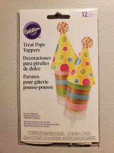 2 Wilton 12ct Treat Pops Clown Party Hut Topper auch für Cupcakes (24 Stück) - Bild 1 von 3