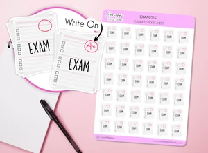 Exam Planner Stickers | Exam Test School | University College | Study Planner - Picture 1 of 2