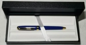 Sheaffer Mini Prelude Ballpoint Pen Gloss Blue Lacquer w/ Gold Trim NIB N2980851 - Picture 1 of 8