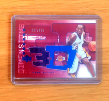 ┥ 2003-04 KOBE BRYANT GAME USED 3-DIMENSIONAL UPPER DECK /999 - BLACK MAMBA 