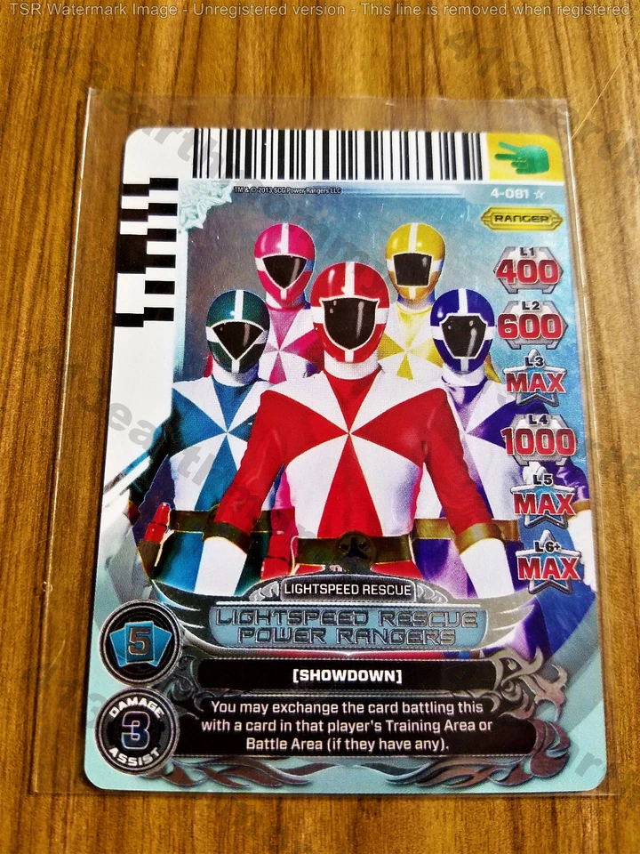 Power Rangers Legends Unite Holo 4-081 Lightspeed Rescue Power Rangers - Image 1 of 1