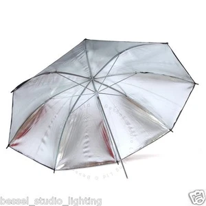 Bessel - 90cm Silver Reflective Umbrella with 7mm stem fits Elinchrom lamps - Picture 1 of 1