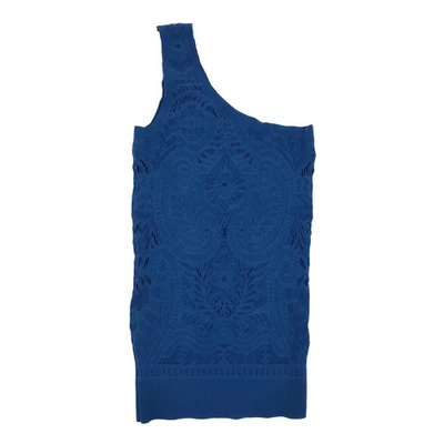 Free People One Shoulder Tank Top XS/S Sleeveless Paisley Eyelet Textured Knit  - Image 1 of 3