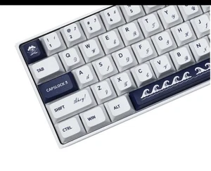 Womier Japanese keycaps,White/Blue Double Shot PBT keycaps, Cherry Profile ke... - Picture 1 of 6