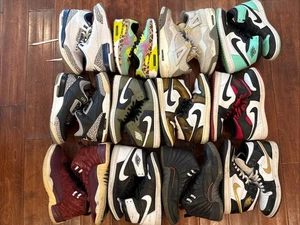 12 Pairs Of MENS Shoes Wholesale Nike Retro Jordan Reseller LOT NeedCleaning - Picture 1 of 24