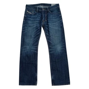 Diesel Larkee Jeans Mens W31 L30 Blue Denim Regular Straight Dark Distressed - Imagen 1 de 14