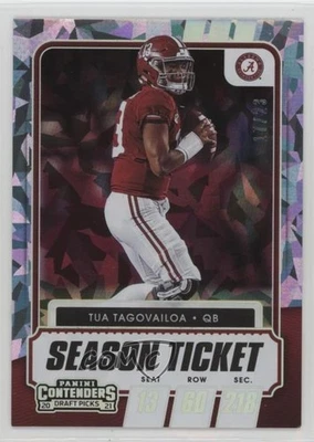 2021 Panini Contenders Draft Picks Cracked Ice Ticket /23 Tua Tagovailoa #25 - Image 1 of 2
