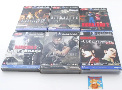 Lot 6 Nintendo GameCube GC Resident Evil Biohazard 0 1 2 3 4 Code Veronica Japan - Image 1 of 4