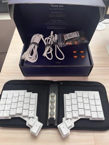 ZSA Voyager Ergo Split Keyboard — Lunar White | Brown Tactile Switches | Shhhocs - Picture 1 of 2