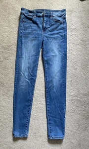 American Eagle Womens Sz 8 Hi Rise Jegging Next Level Stretch Denim Blue Jeans - Picture 1 of 6