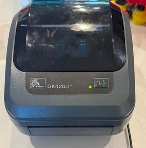 Zebra GK420d Thermal Label Printer - Powers On - With Power Adapter - Afbeelding 1 van 1