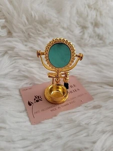 Rare Vintage Brass Miniature Dollhouse Shaving Set with Mirror & Razor OOAK - Picture 1 of 3