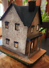 Folk Art, Tin House, Candle Holder - Cute Country Decor - 6.5 Inch Height, Gift