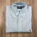 Ralph Lauren Shirt Yarmouth Cotton 15-33 Pinpoint Oxford Blue Chambray Mens