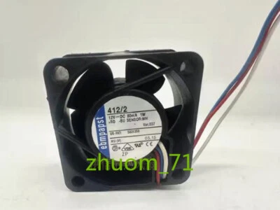 1PC ebmpapst 412/2 DC12V 80mA 1W 4020 4CM cooling fan - Image 1 of 3