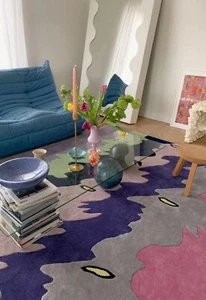 Hand Tufted Hand Tuft Woolen Rug 100% New Zealand Wool Soft Area Rug - Picture 1 of 4