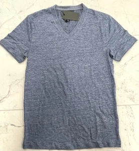 NWT $218 John Varvatos Astor V-Neck In Dutch Blue Size: X-Small - Picture 1 of 3