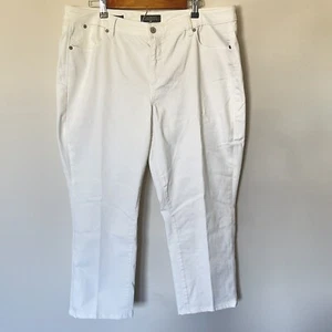 Talbots Flawless Five Pocket Jeans Damen 18 weiß Knöchel gerades Bein Hose - Bild 1 von 6