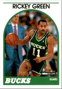 1989-90 Hoops Basketball Card Rickey Green Milwaukee Bucks #56