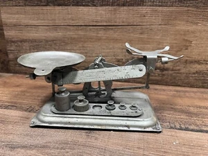 Vintage Avoirdupois und metrisches System kleine Waage & Gewichte (1 fehlt) - Bild 1 von 13