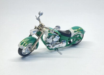 Harley-Davidson Diecast Softail Bike Metal Maxx Motorcycle Spin Master 1:17 Flam - Image 1 of 4